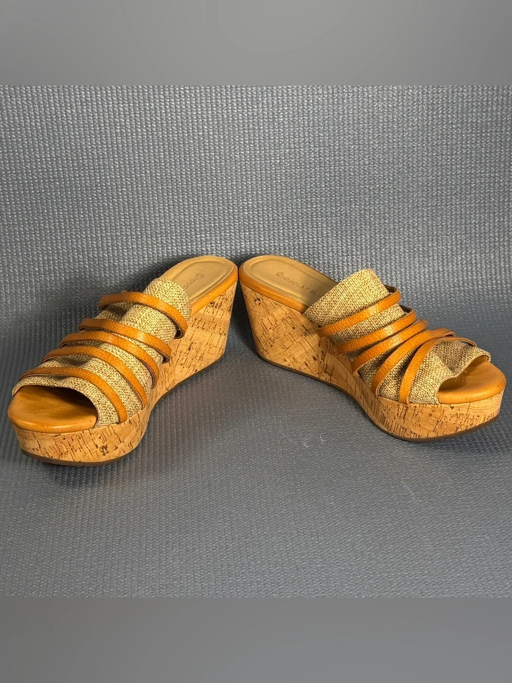 Chocolate Blu Women’s Wapi Platform Wedge Cork Sandals Size 8.5
